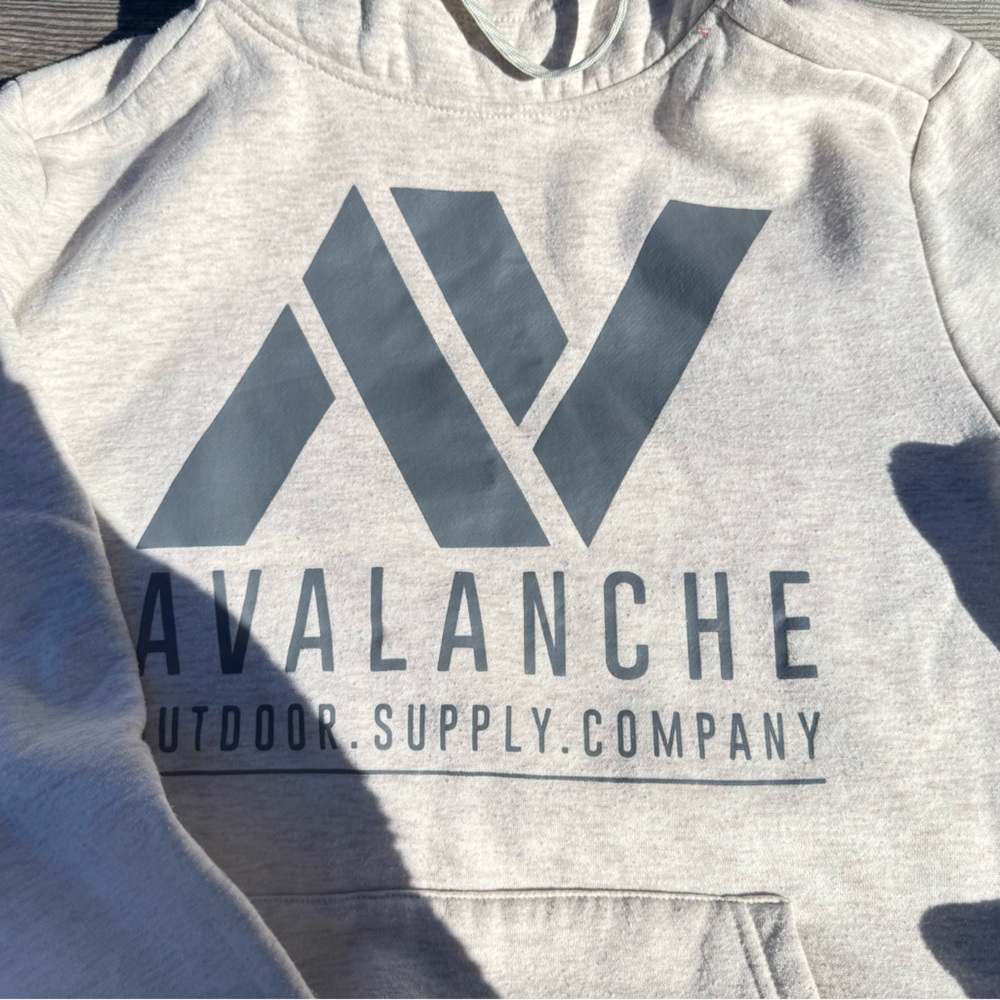 Avalanche Light Gray Logo Hoodie